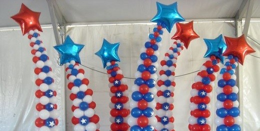 Украшение торжества шарами без гелия